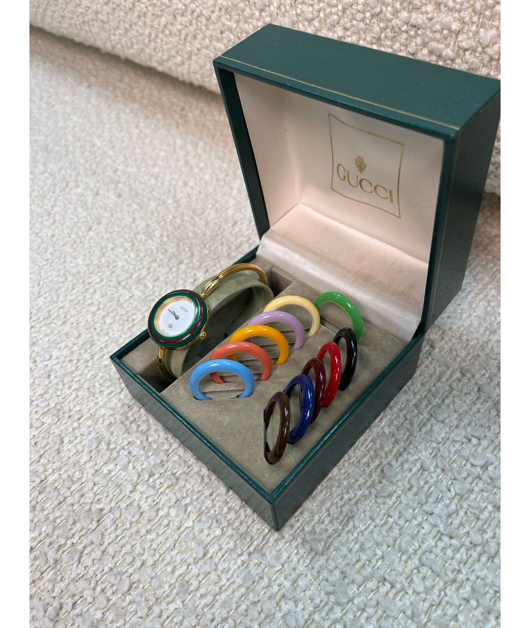 GUCCI Золотые позолоченные часы, фото 4