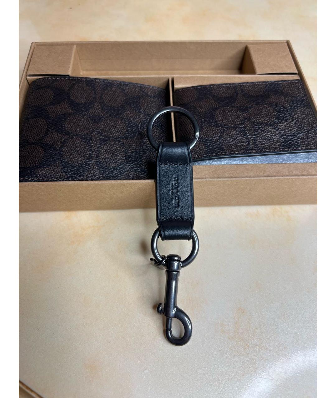 COACH Коричневый кожаный кошелек, фото 8