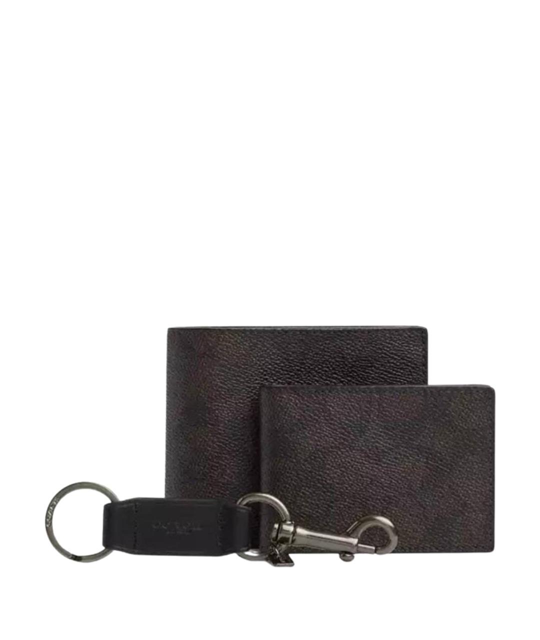 COACH Коричневый кожаный кошелек, фото 1