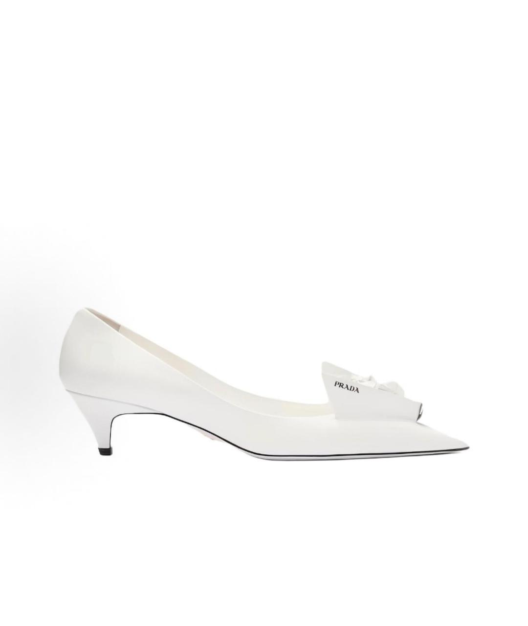 PRADA Белые кожаные туфли, фото 5