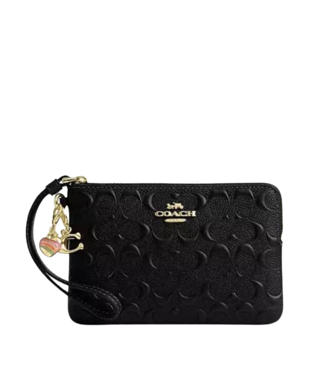 COACH Черный кожаный кошелек, фото 1