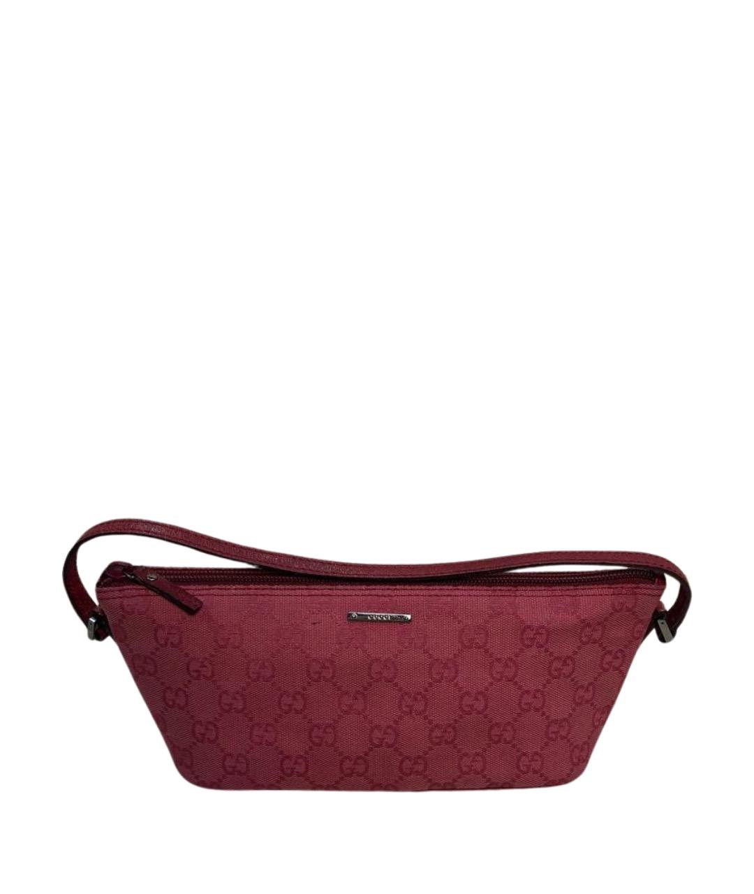 GUCCI Красная тканевая сумка с короткими ручками, фото 1