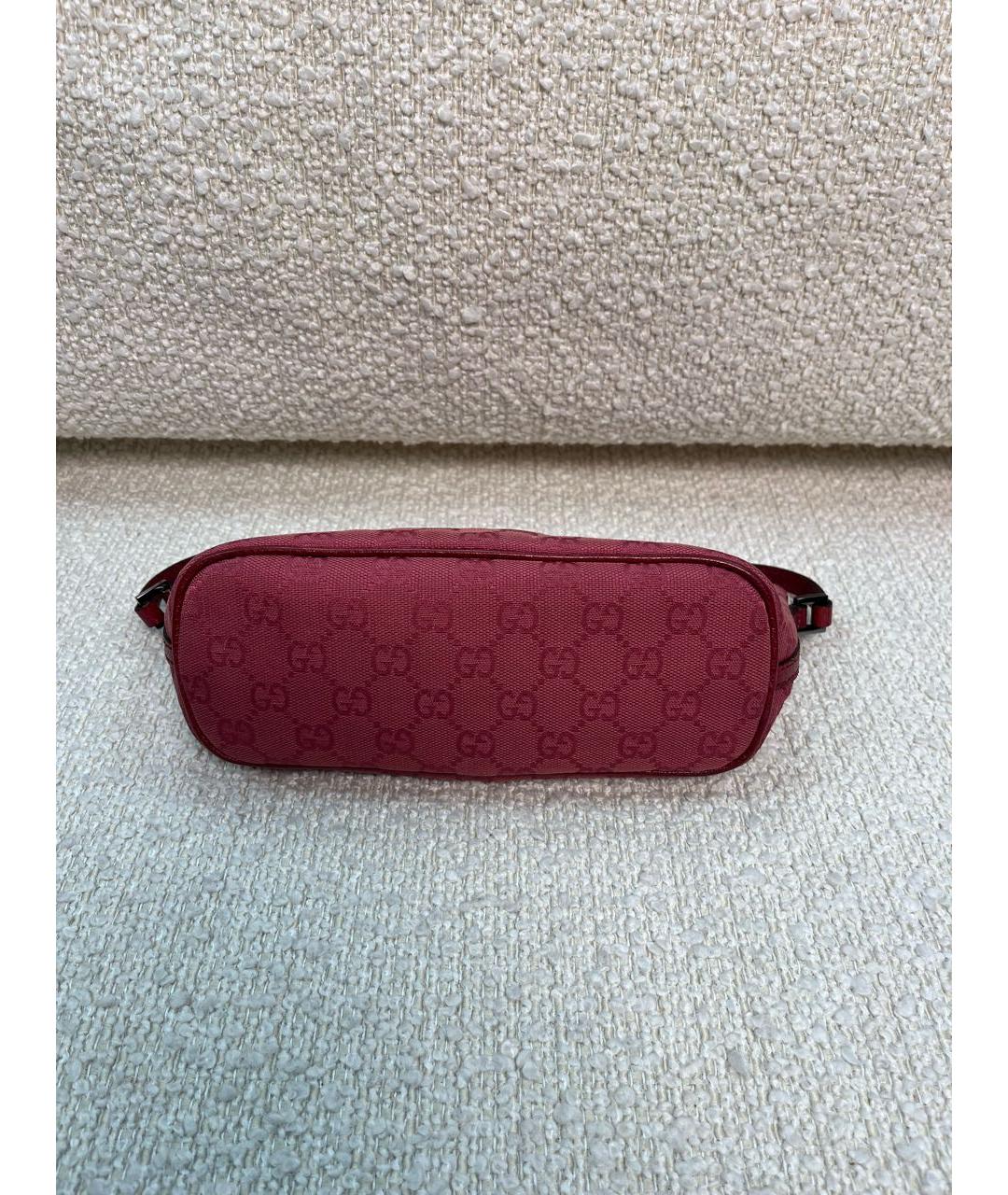 GUCCI Красная тканевая сумка с короткими ручками, фото 7