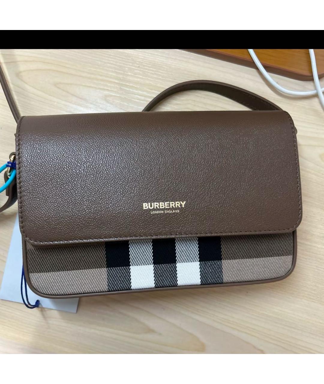 BURBERRY Коричневая сумка через плечо, фото 4