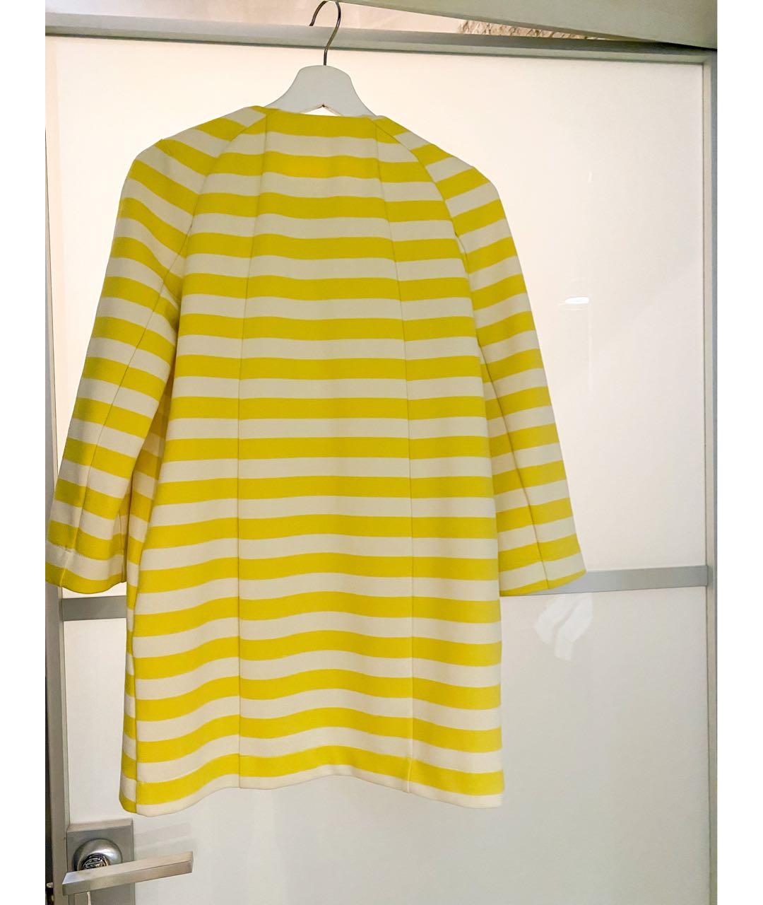 PATRIZIA PEPE Желтый хлопко-эластановый тренч/плащ, фото 2