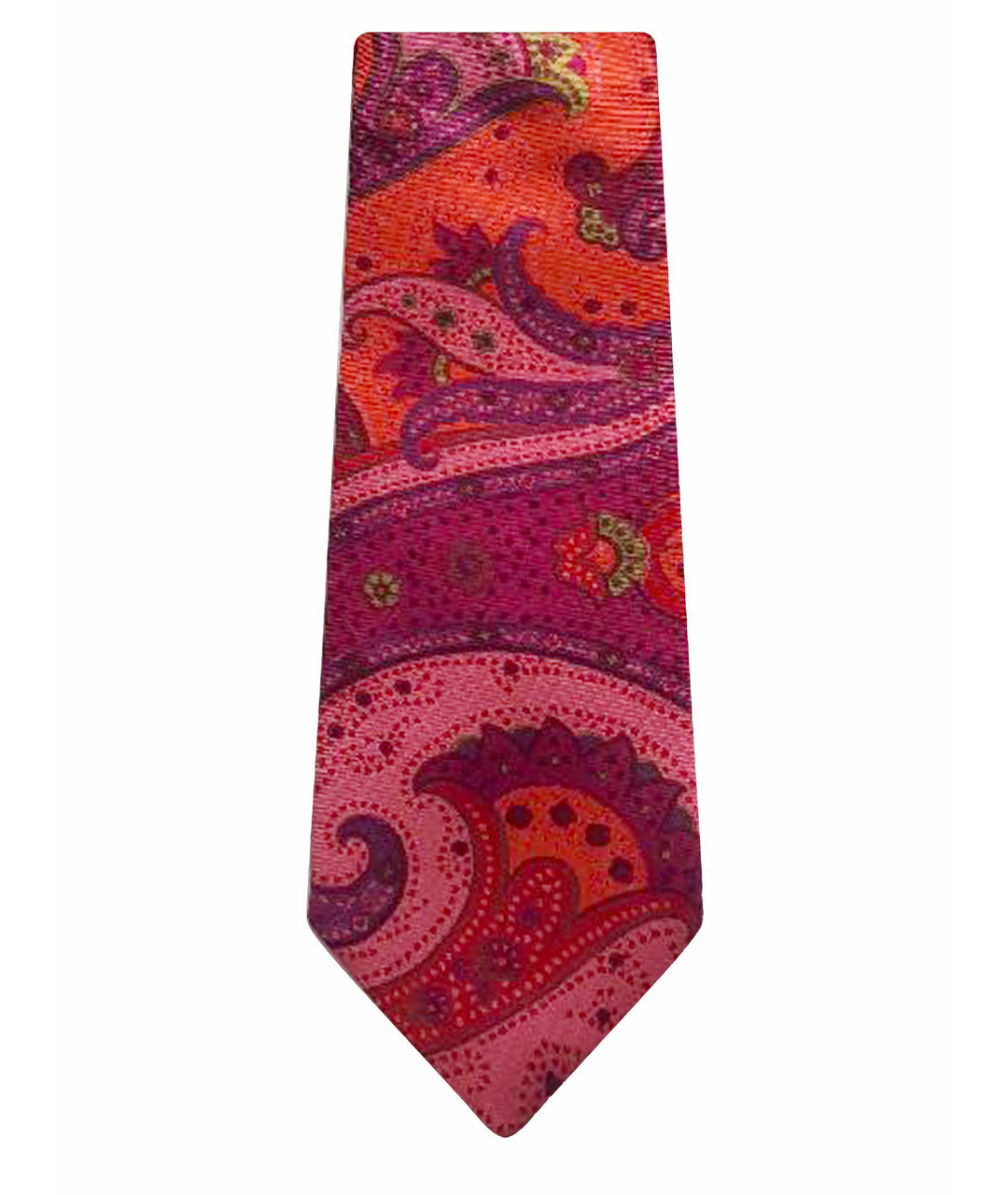ETRO Коралловый шелковый галстук, фото 1
