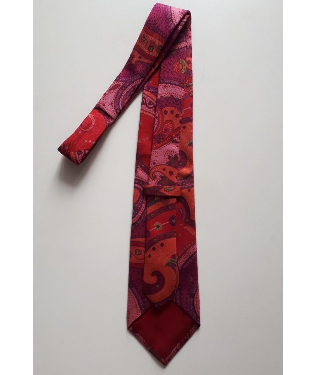 ETRO Коралловый шелковый галстук, фото 2
