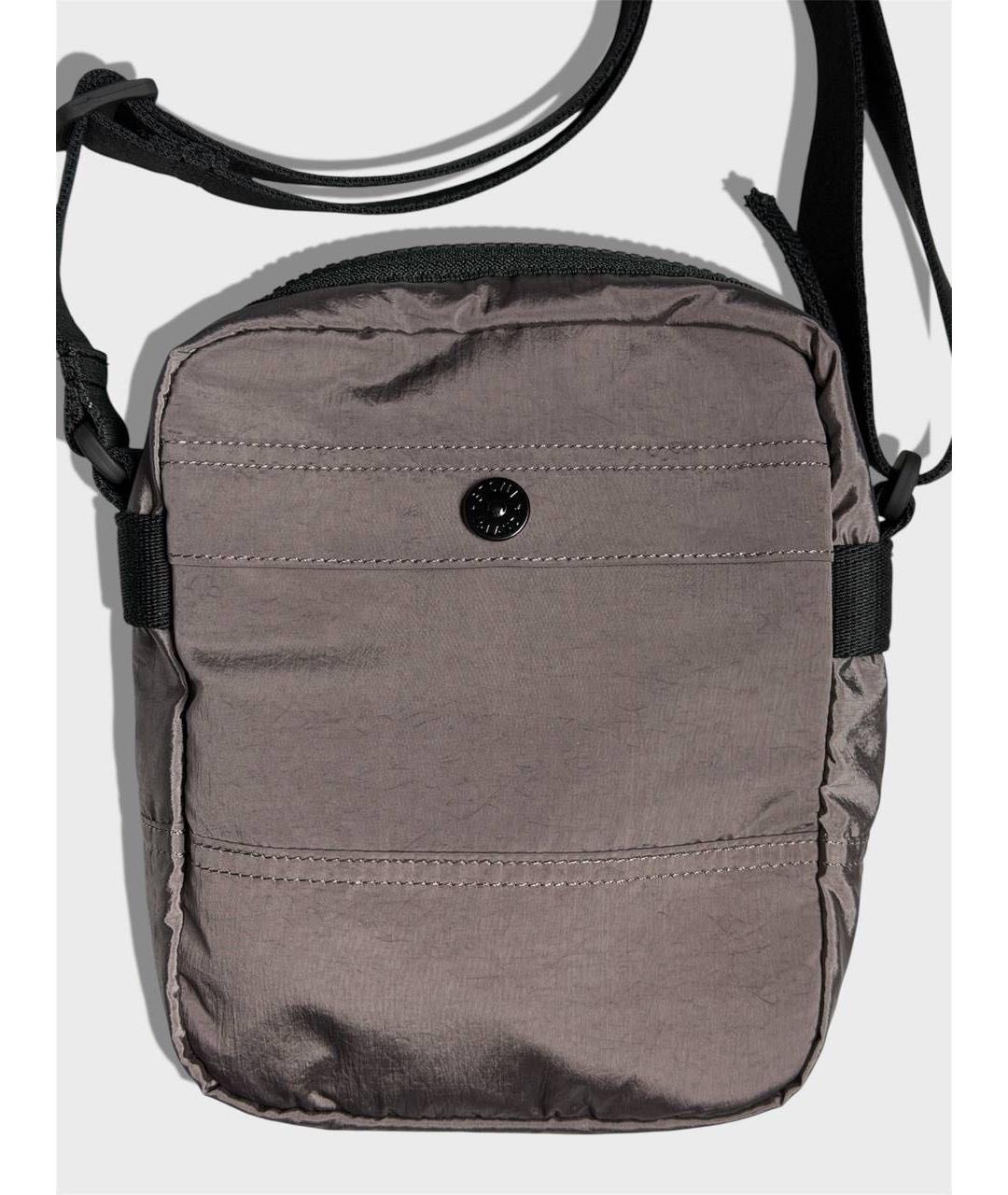 STONE ISLAND Коричневая тканевая сумка на плечо, фото 5