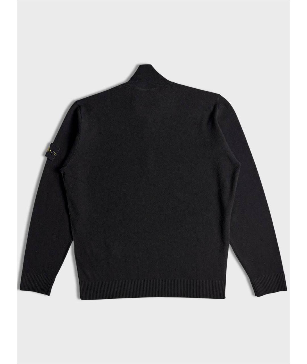 STONE ISLAND Черный шерстяной джемпер / свитер, фото 2