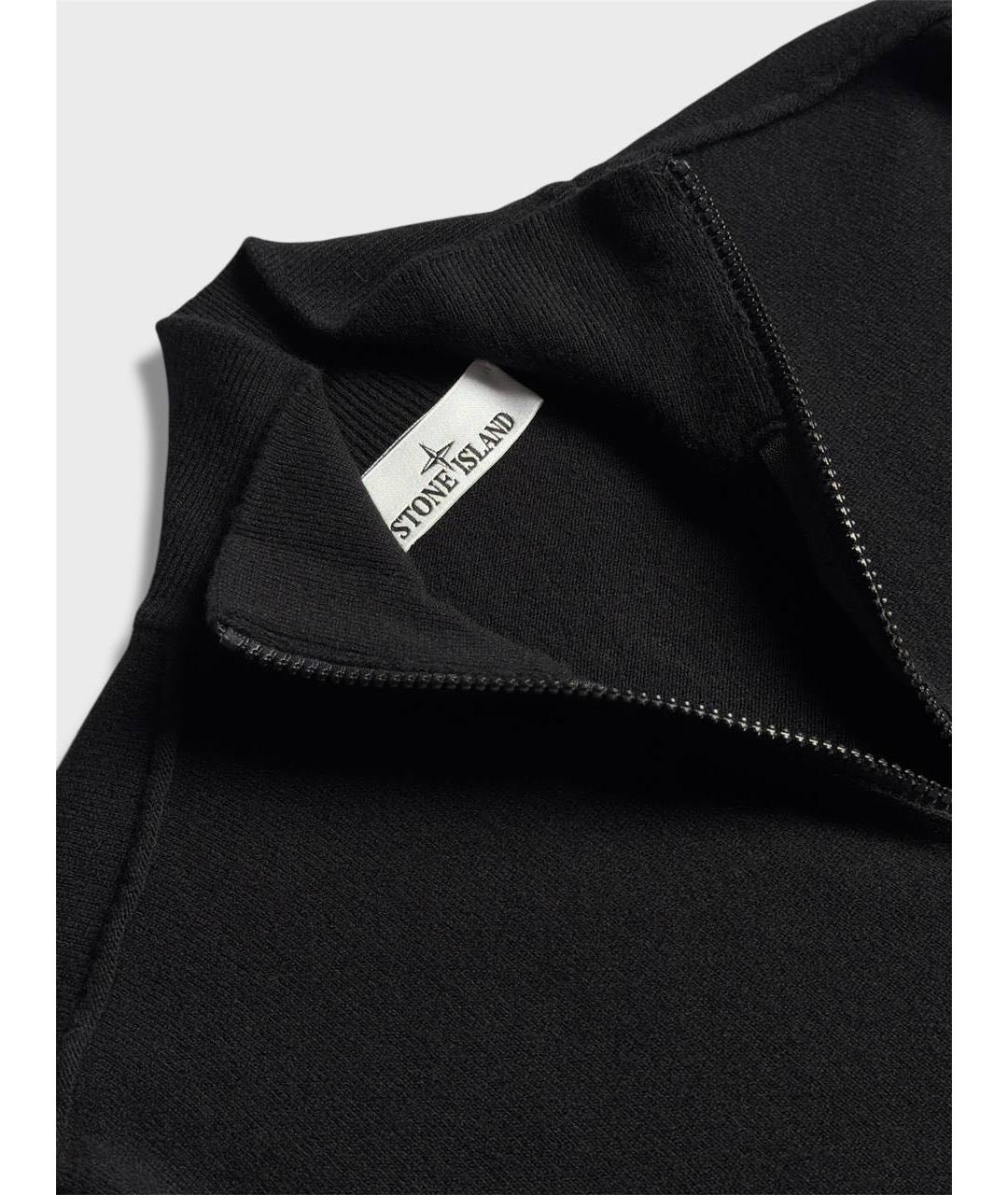 STONE ISLAND Черный шерстяной джемпер / свитер, фото 3