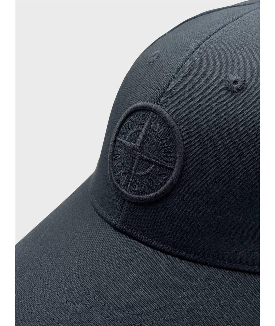 STONE ISLAND Темно-синяя хлопковая кепка/бейсболка, фото 4