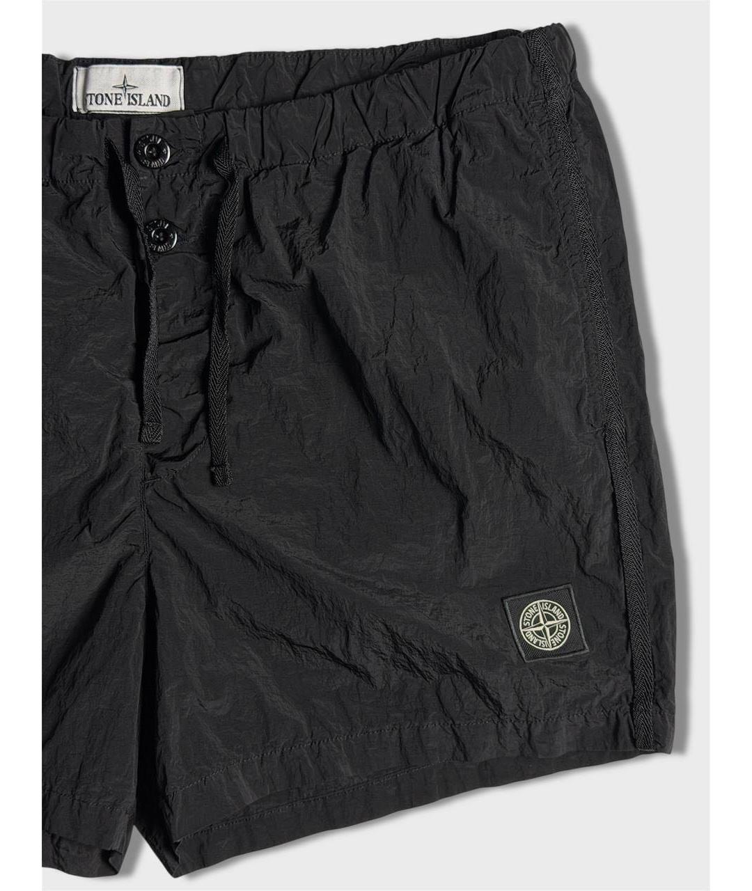 STONE ISLAND Черные плавки, фото 4