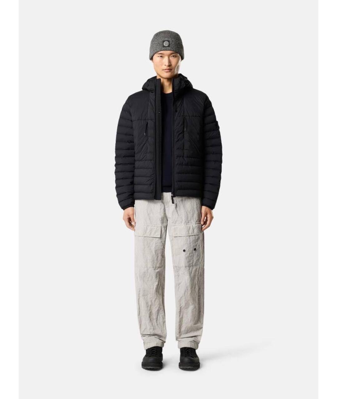 STONE ISLAND Черный пуховик, фото 3