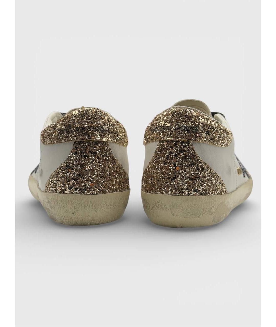 GOLDEN GOOSE DELUXE BRAND Бежевые кожаные кеды, фото 4