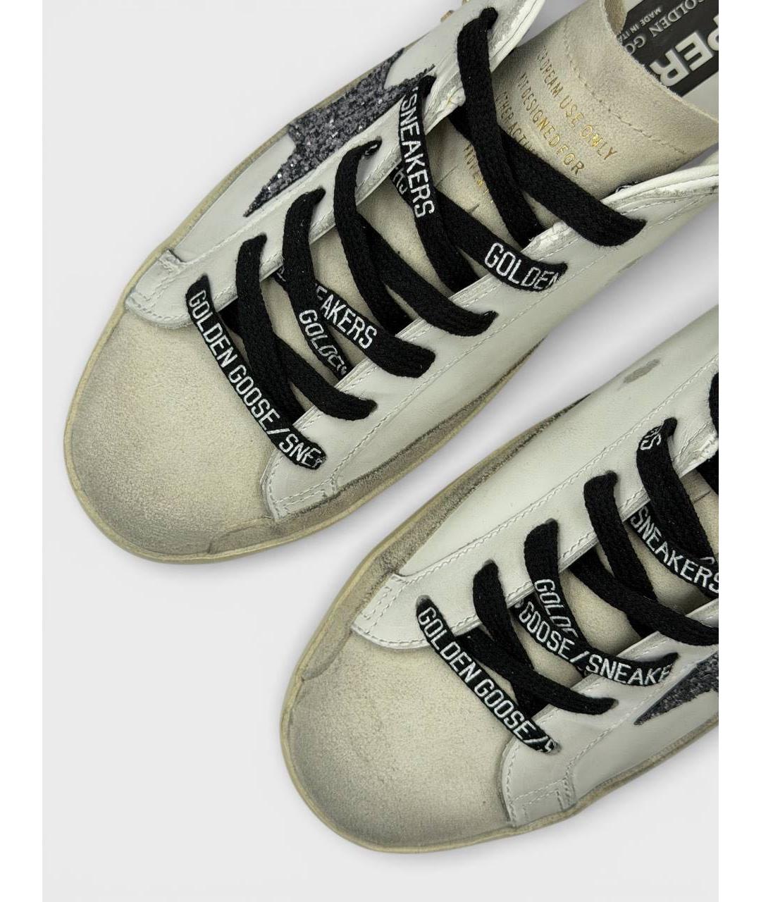 GOLDEN GOOSE DELUXE BRAND Бежевые кожаные кеды, фото 3