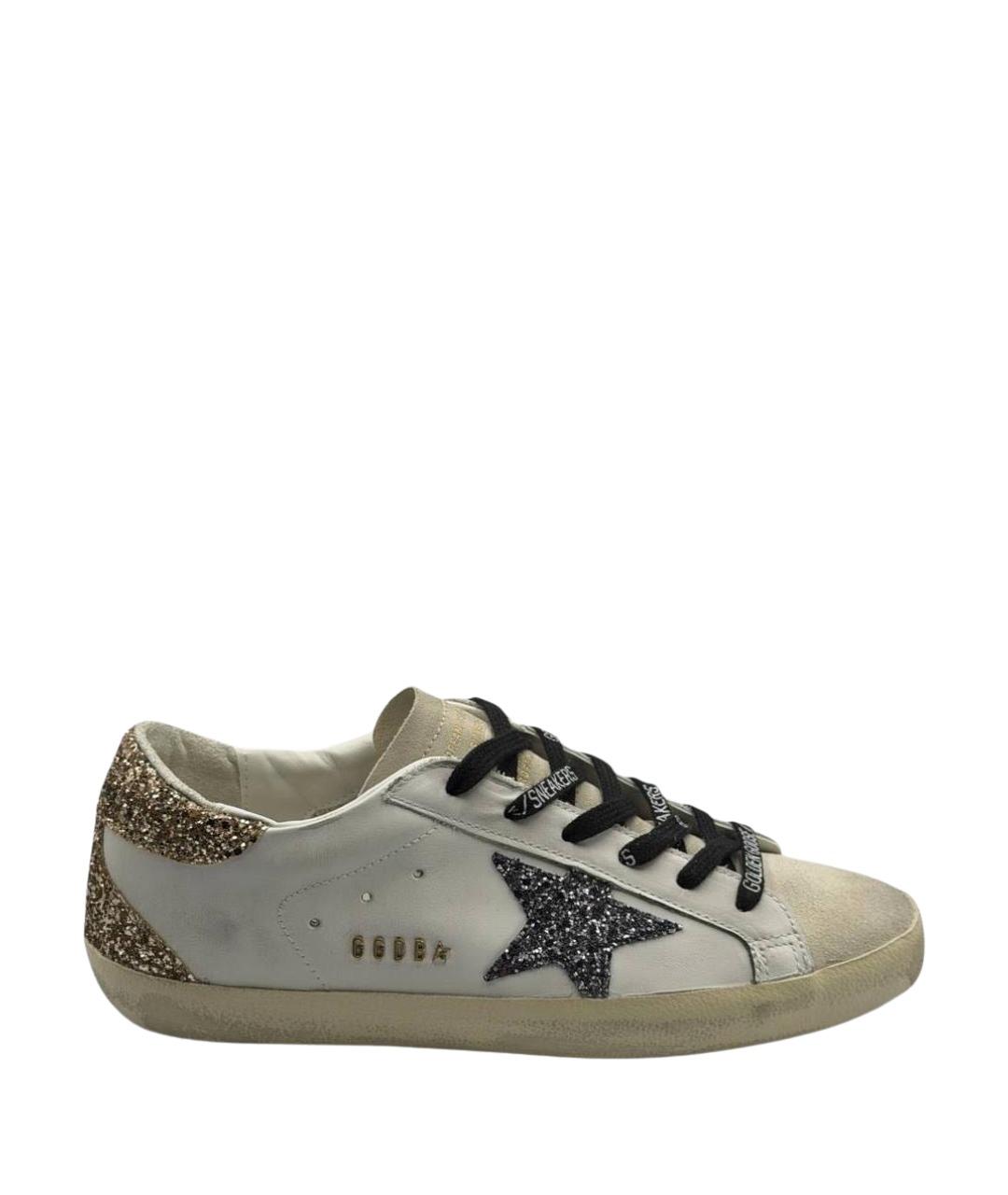 GOLDEN GOOSE DELUXE BRAND Бежевые кожаные кеды, фото 1