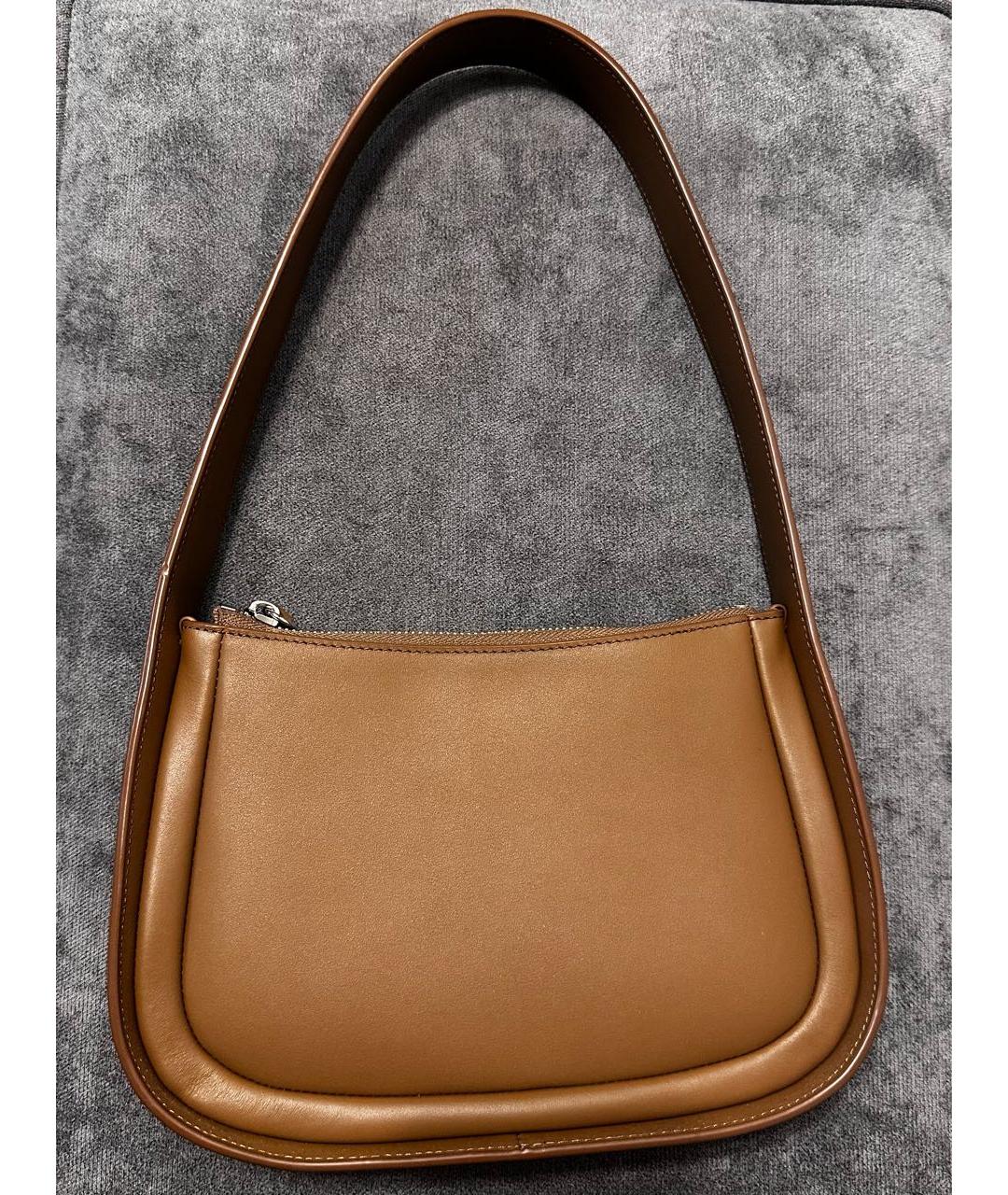 12 STOREEZ Коричневая кожаная сумка с короткими ручками, фото 8