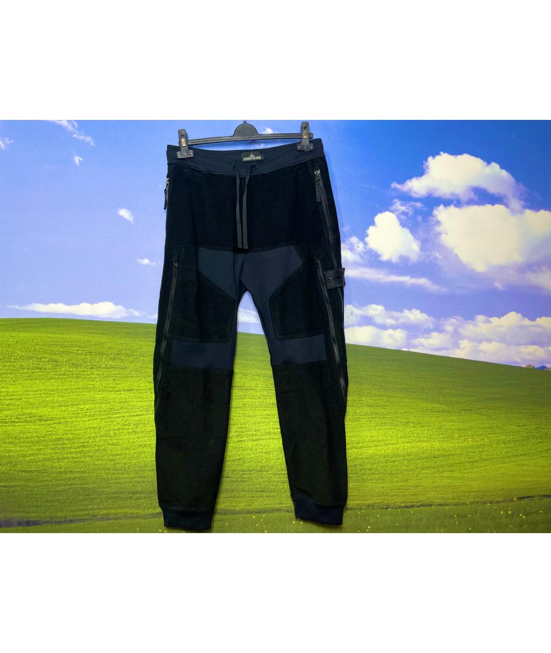 STONE ISLAND SHADOW PROJECT Черные хлопко-эластановые повседневные брюки, фото 2