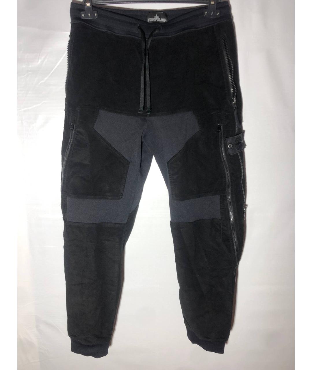 STONE ISLAND SHADOW PROJECT Черные хлопко-эластановые повседневные брюки, фото 7