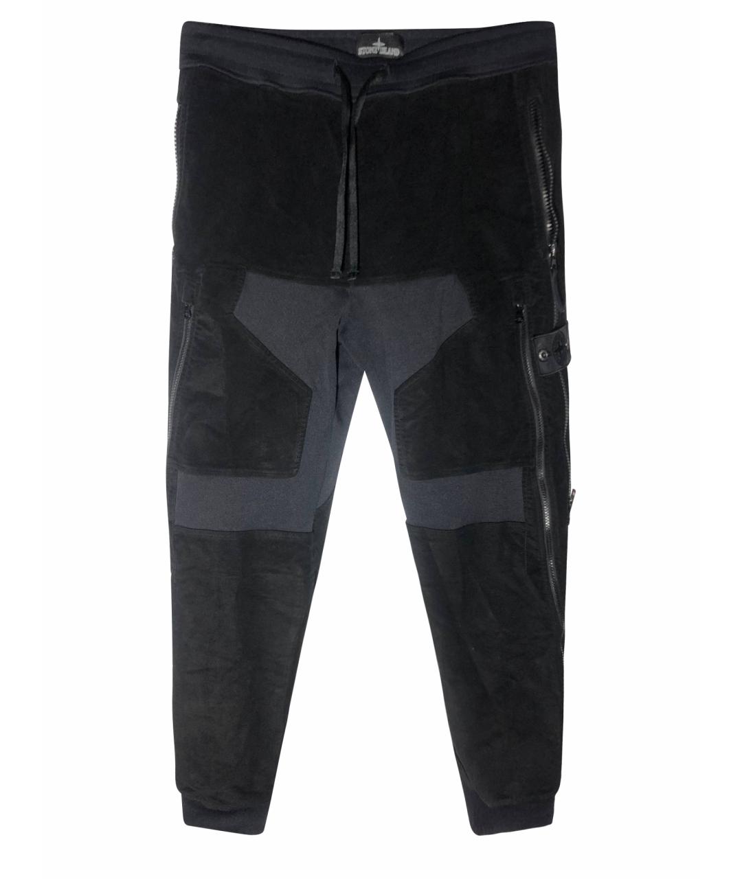 STONE ISLAND SHADOW PROJECT Черные хлопко-эластановые повседневные брюки, фото 1