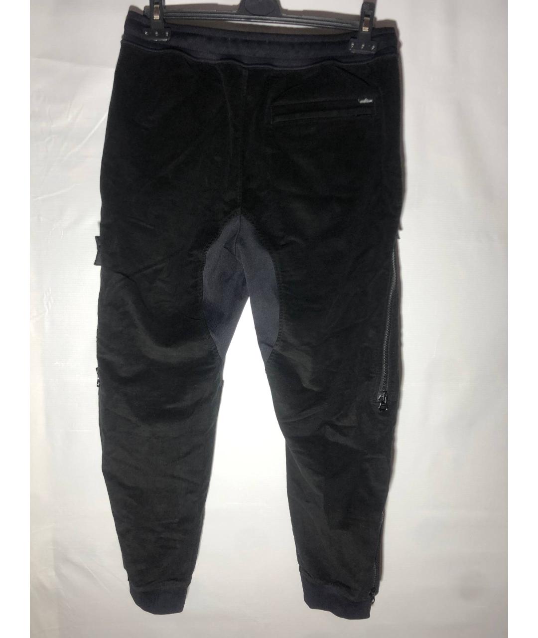 STONE ISLAND SHADOW PROJECT Черные хлопко-эластановые повседневные брюки, фото 3