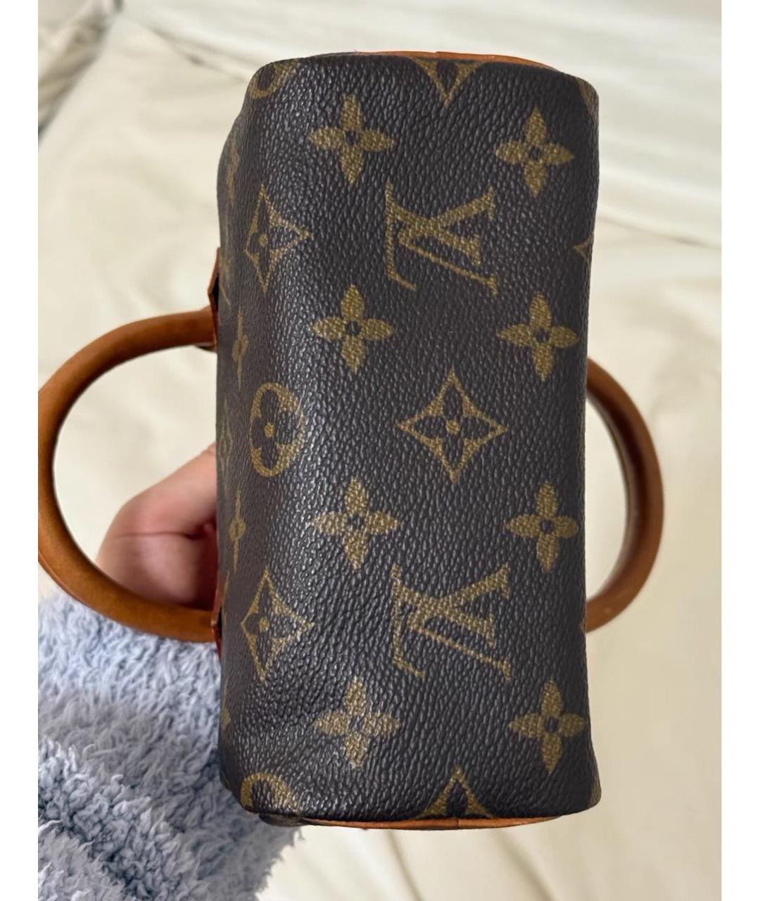 LOUIS VUITTON Коричневая сумка с короткими ручками, фото 7