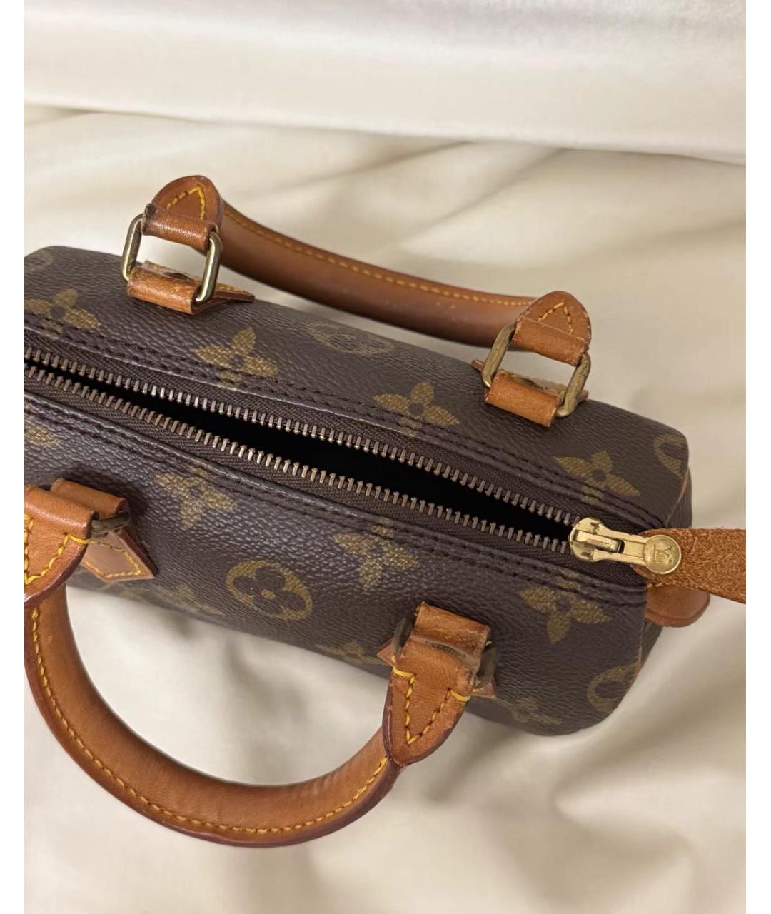 LOUIS VUITTON Коричневая сумка с короткими ручками, фото 4