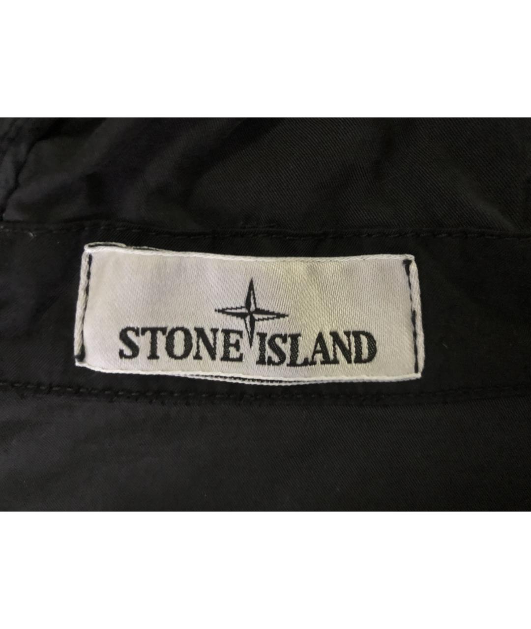 STONE ISLAND Черная хлопковая куртка, фото 6