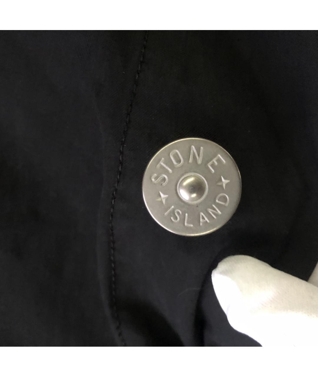 STONE ISLAND Черная хлопковая куртка, фото 5