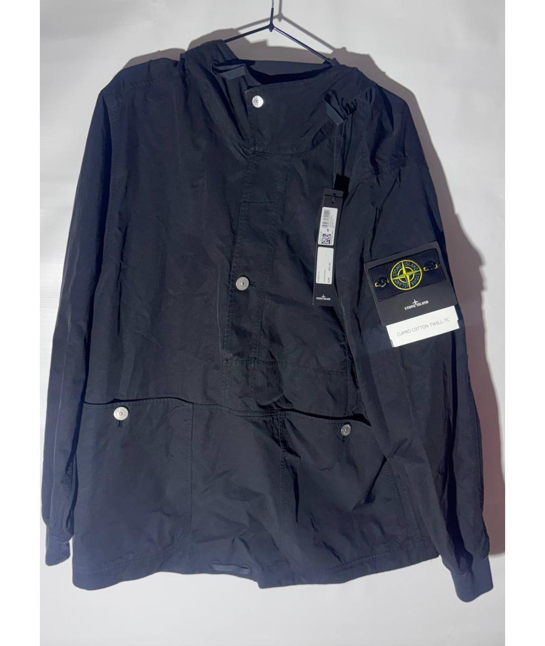 STONE ISLAND Черная хлопковая куртка, фото 9