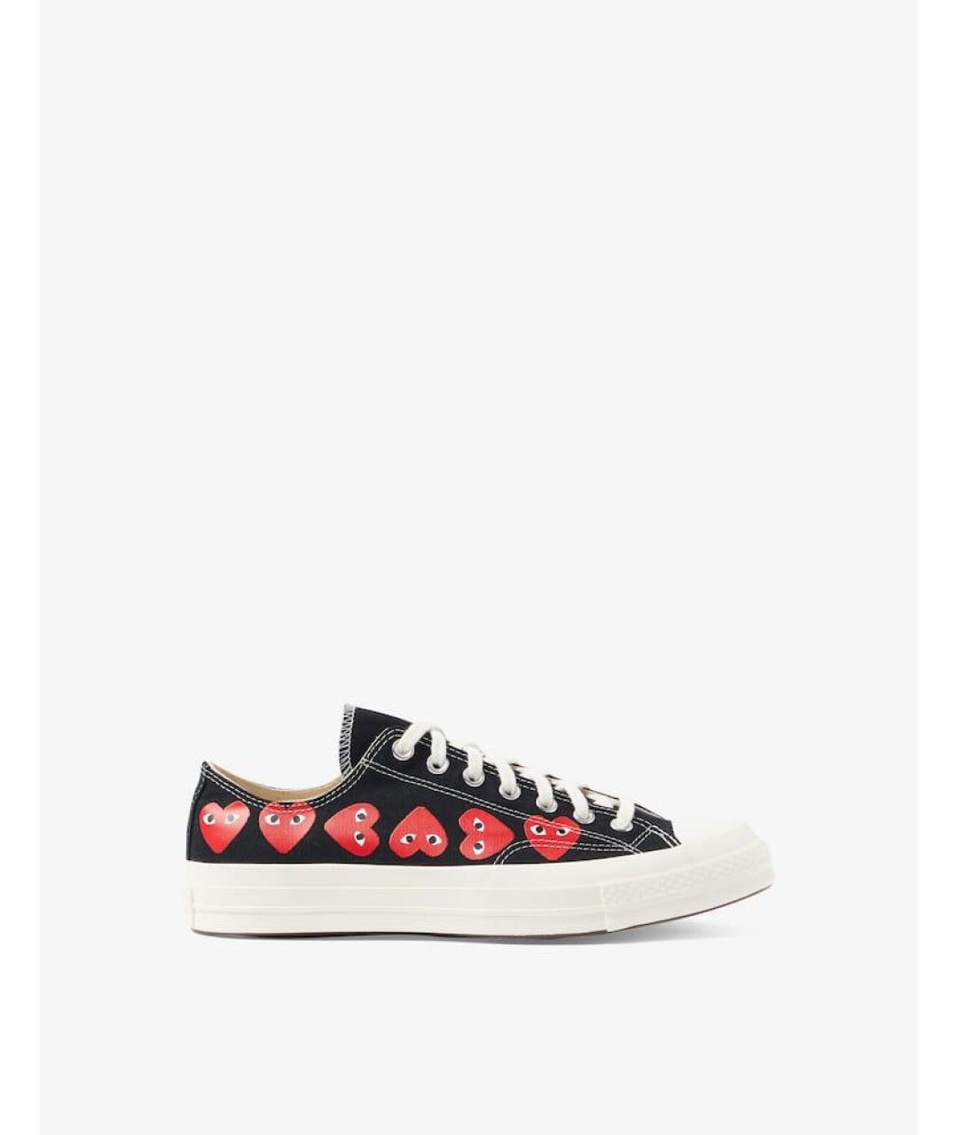 COMME DES GARÇONS PLAY Черные текстильные кеды, фото 1