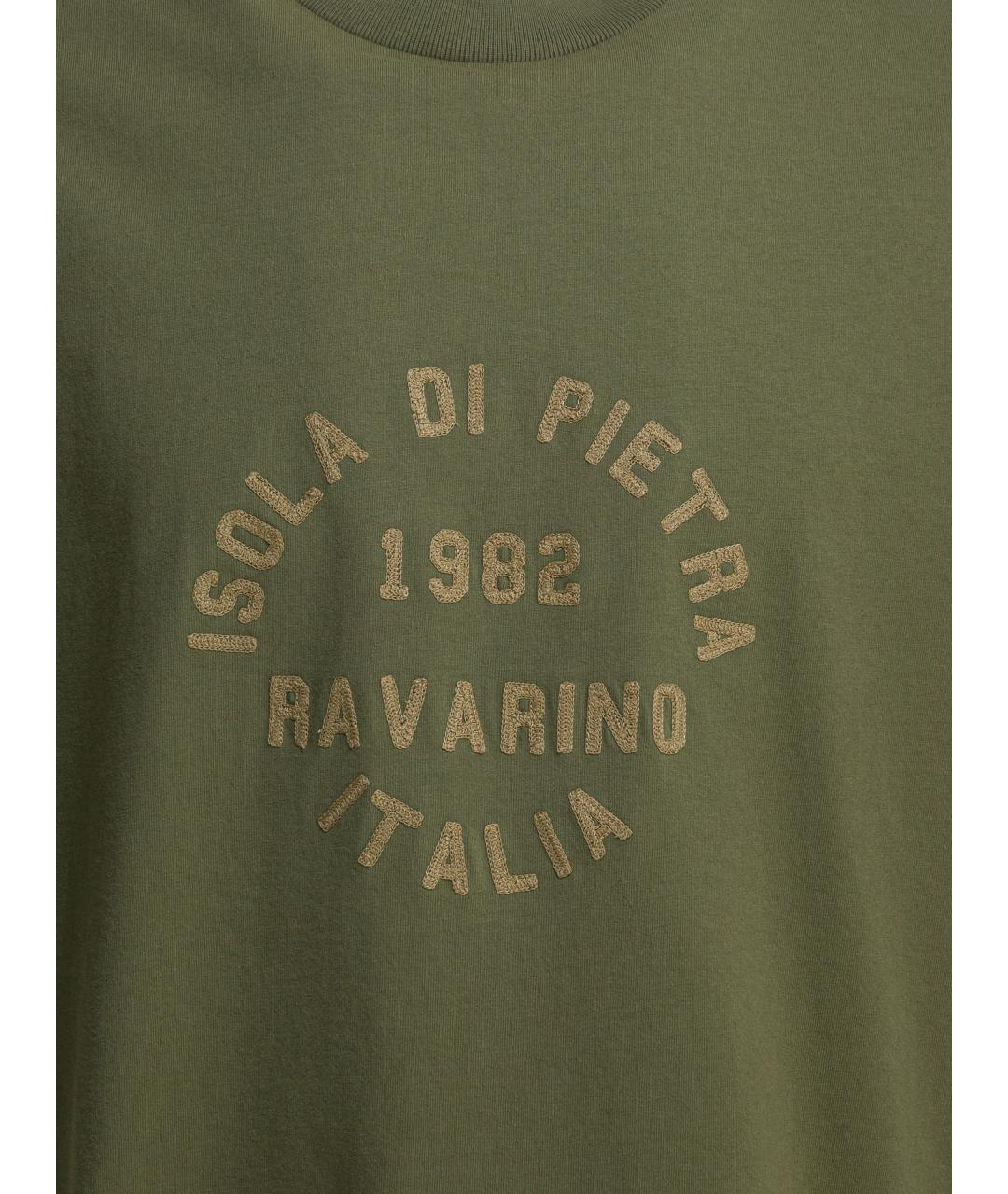 STONE ISLAND Зеленая хлопковая футболка, фото 3