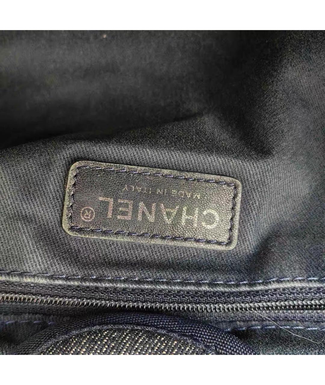 CHANEL Синяя деним сумка тоут, фото 7