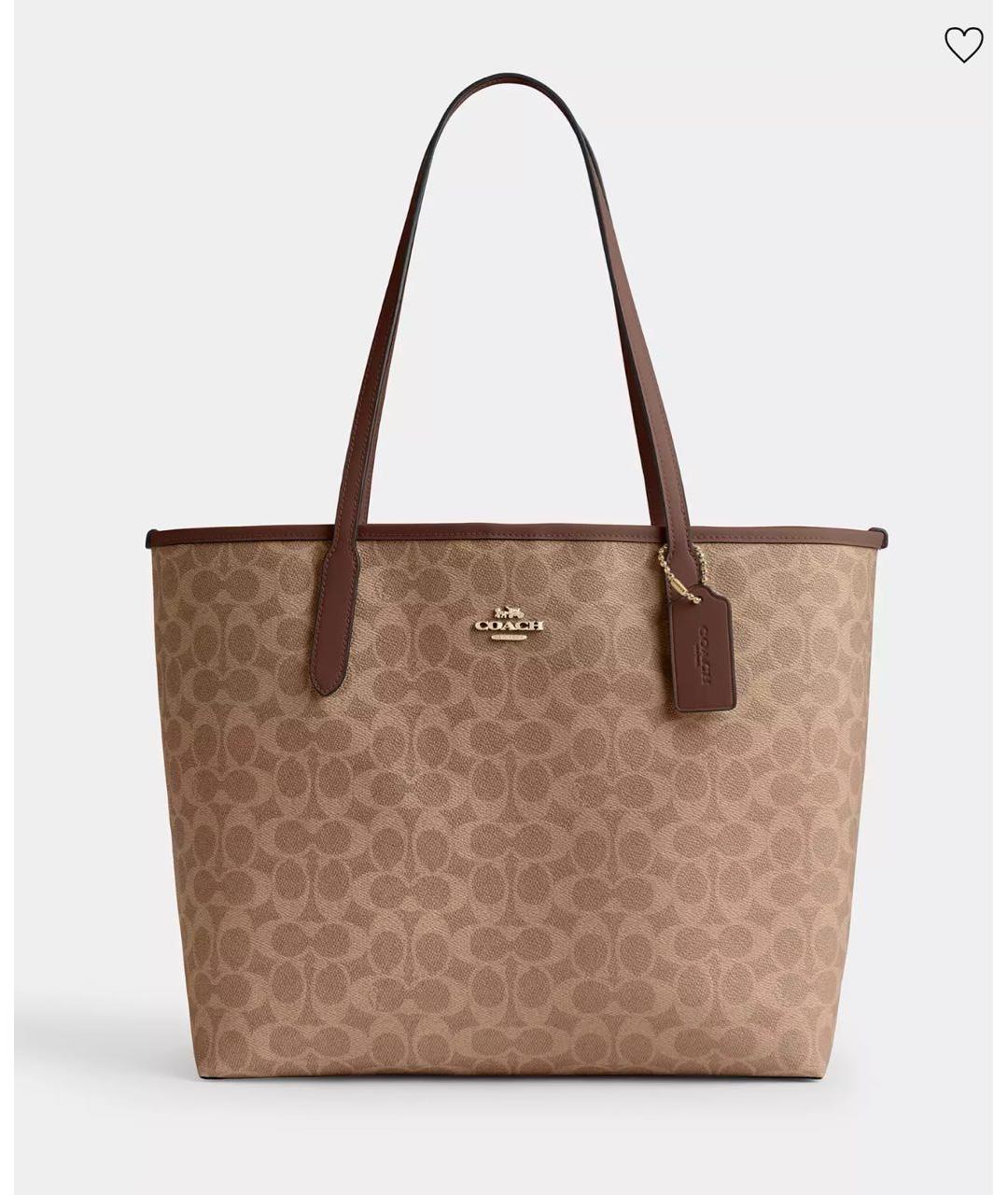 COACH Бежевая сумка тоут, фото 8