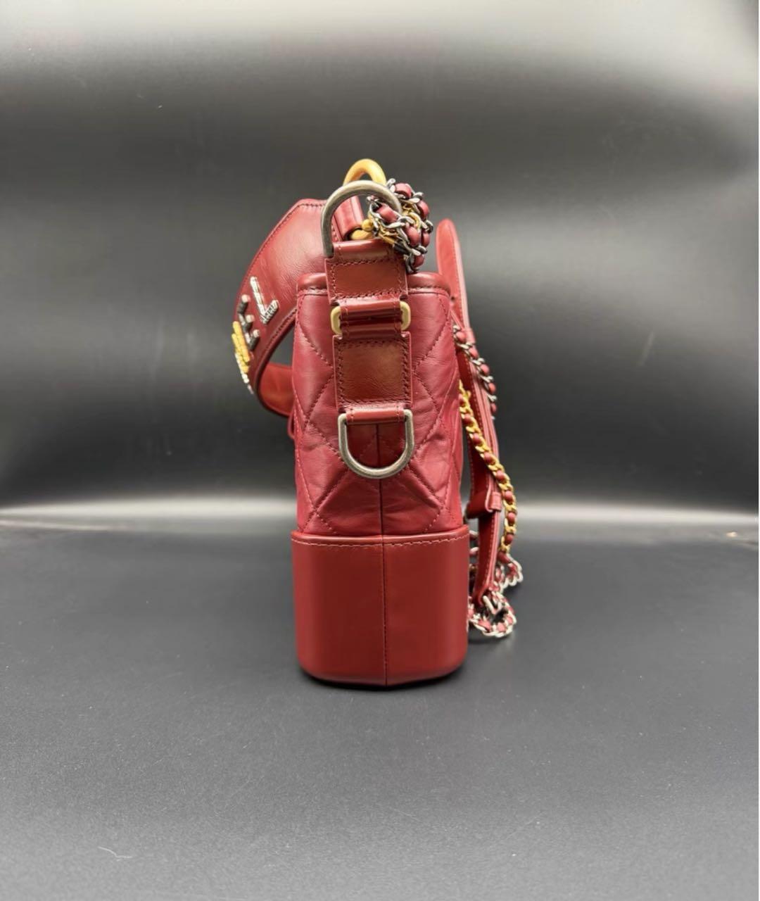 CHANEL Красная кожаная сумка через плечо, фото 4