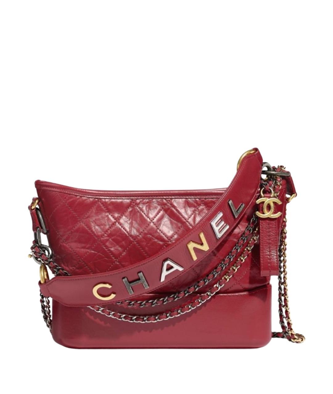 CHANEL Красная кожаная сумка через плечо, фото 1