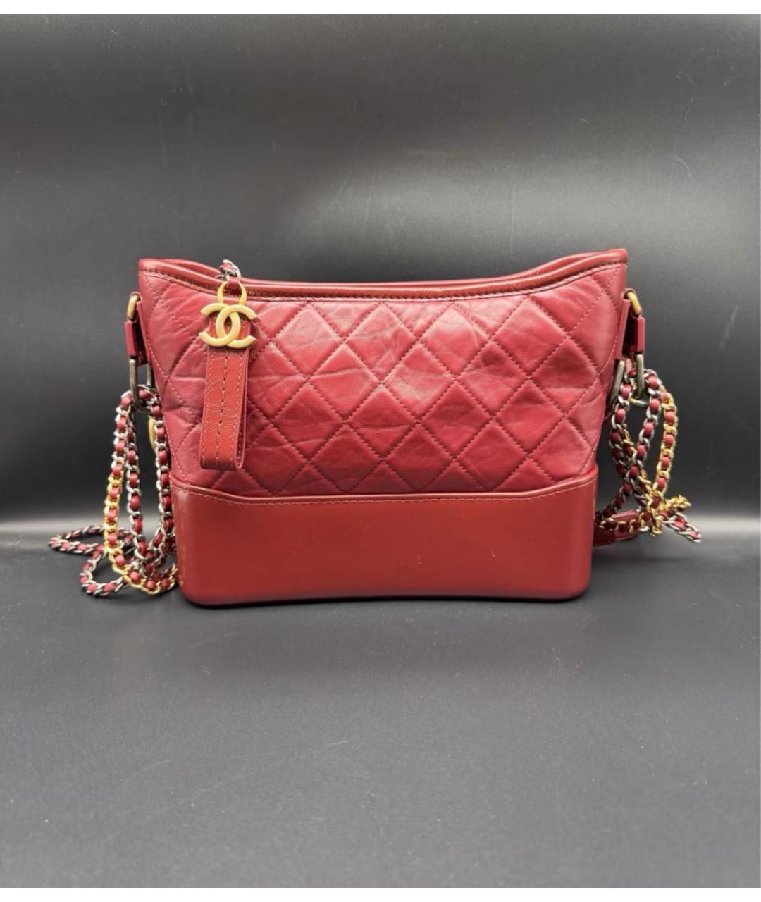 CHANEL Красная кожаная сумка через плечо, фото 3