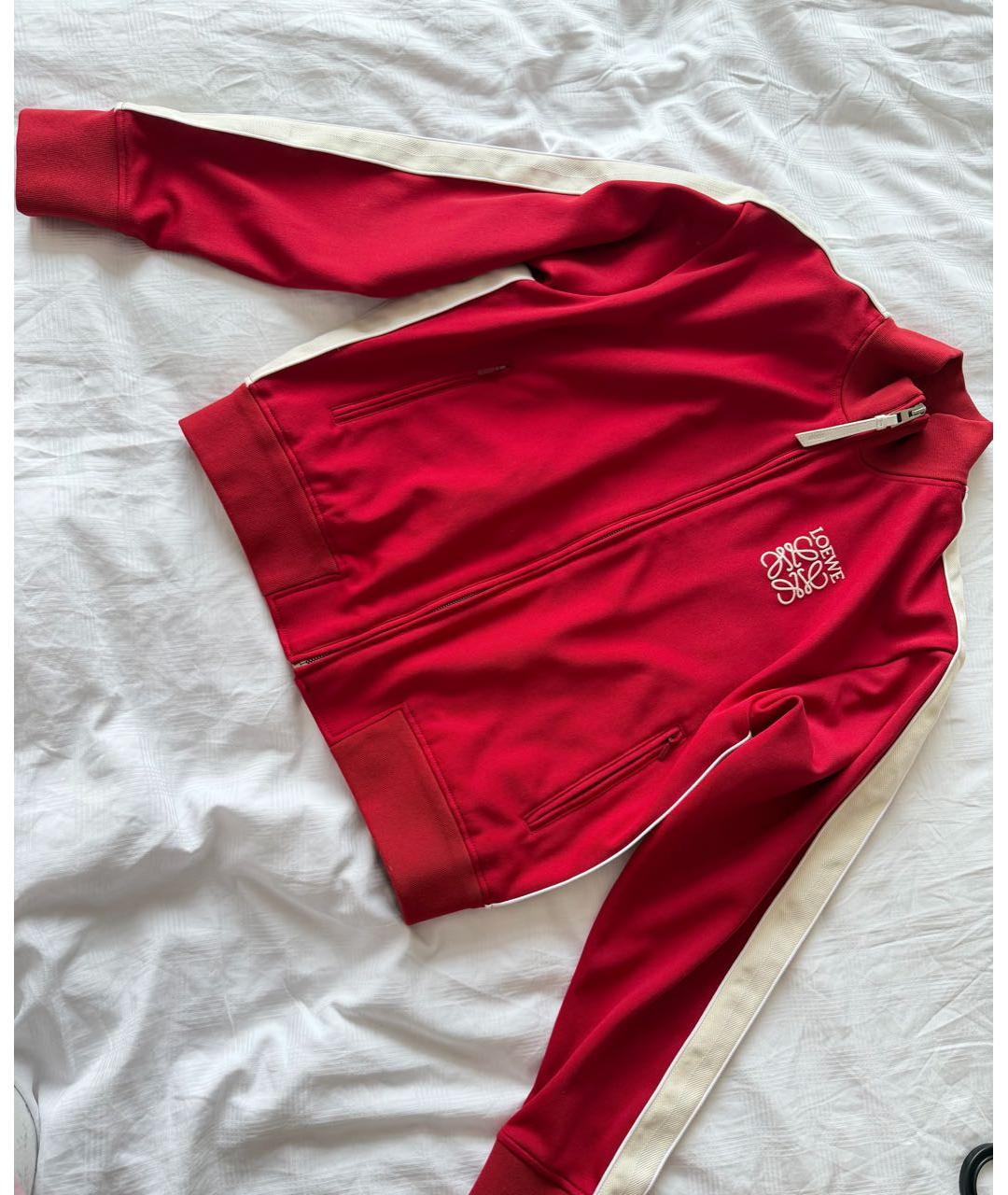 LOEWE Красный полиэстеровый костюм с брюками, фото 7