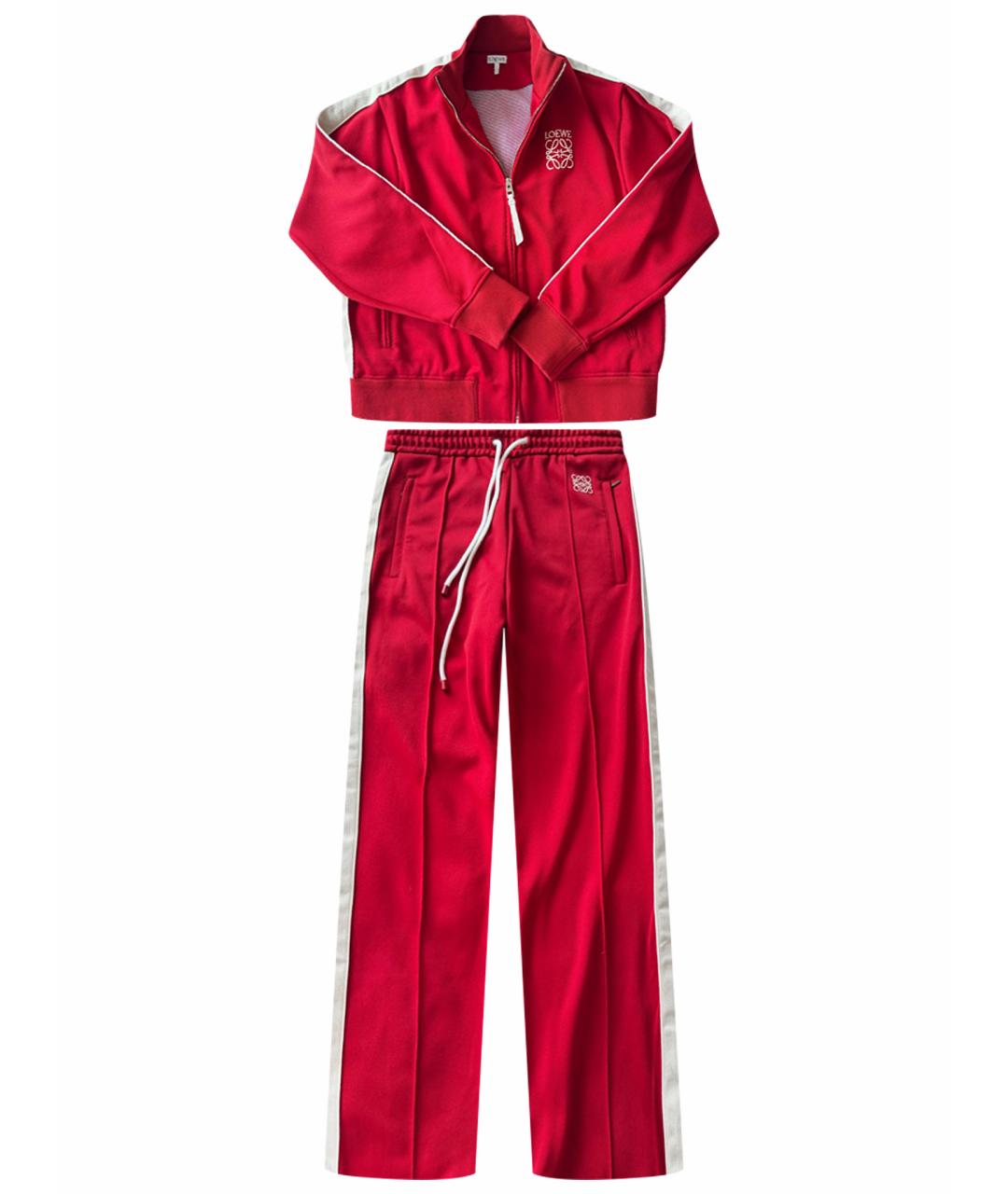 LOEWE Красный полиэстеровый костюм с брюками, фото 1
