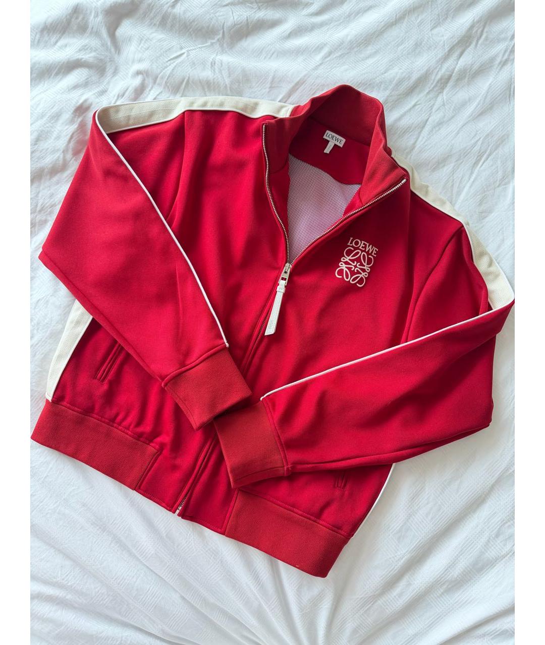 LOEWE Красный полиэстеровый костюм с брюками, фото 9