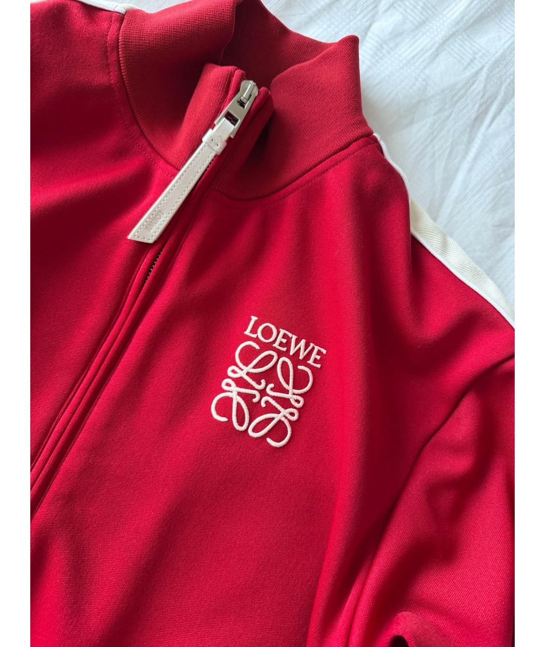 LOEWE Красный полиэстеровый костюм с брюками, фото 4