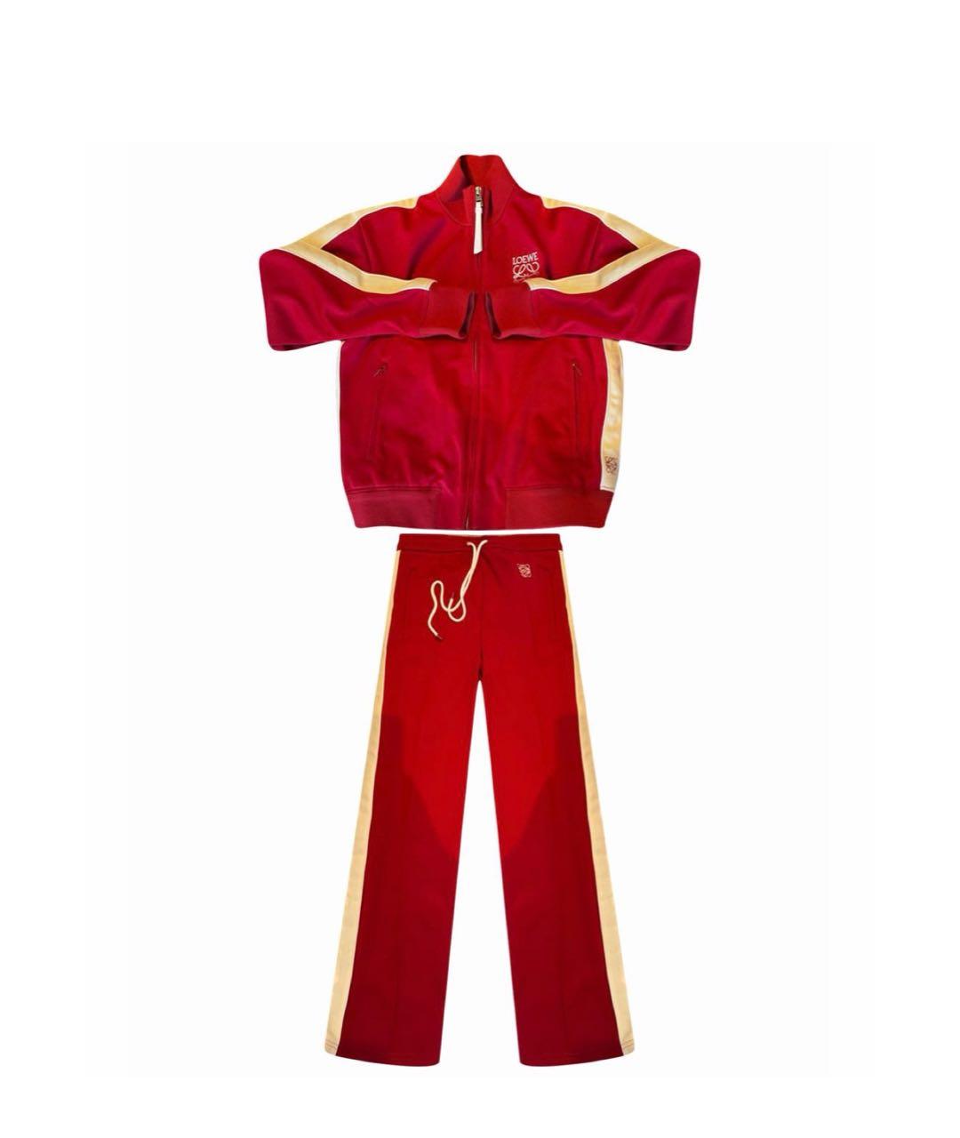LOEWE Красный полиэстеровый костюм с брюками, фото 8