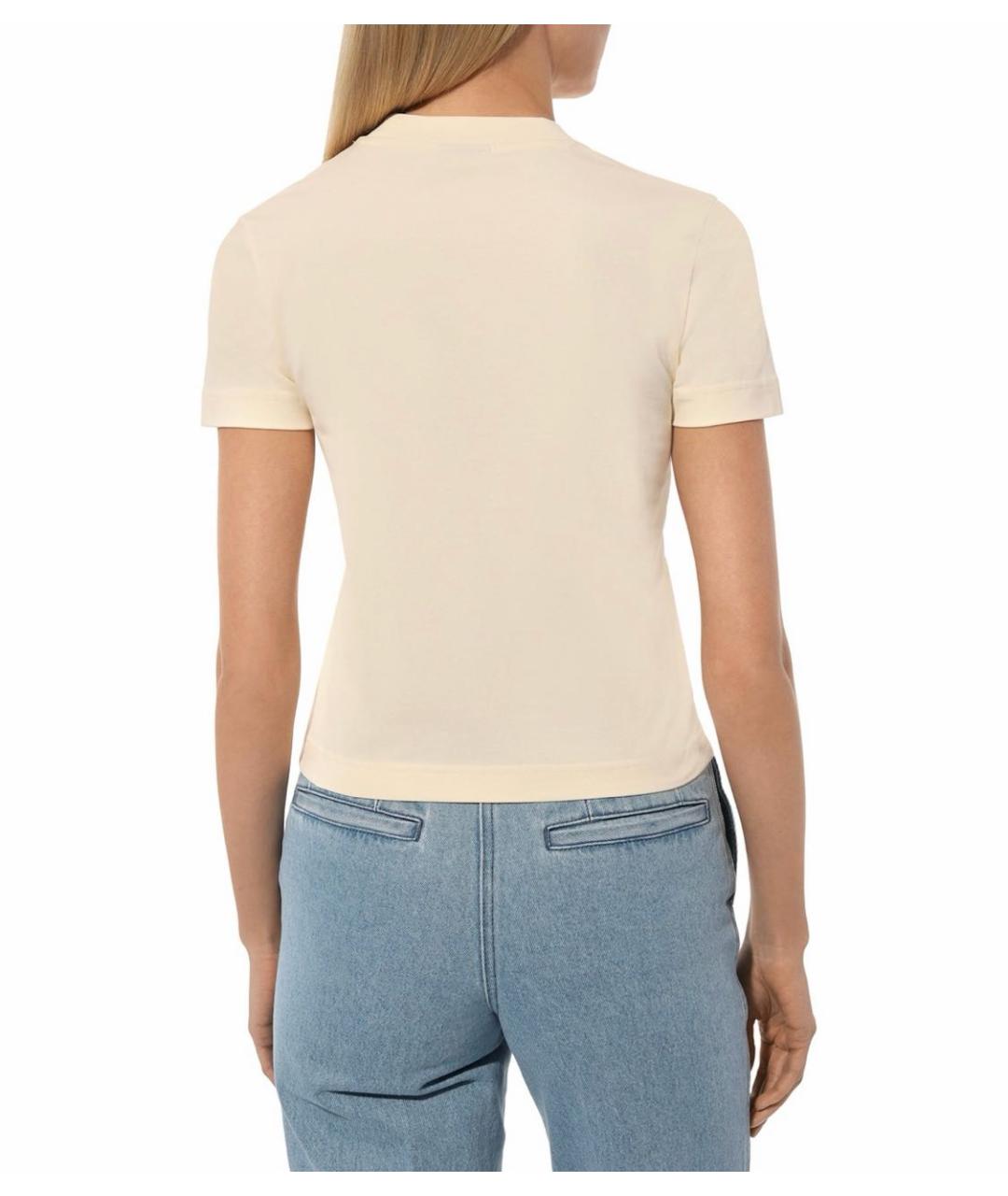 JACQUEMUS Бежевая хлопковая футболка, фото 2