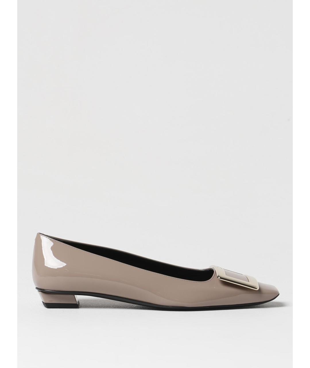 ROGER VIVIER Серые кожаные балетки, фото 5