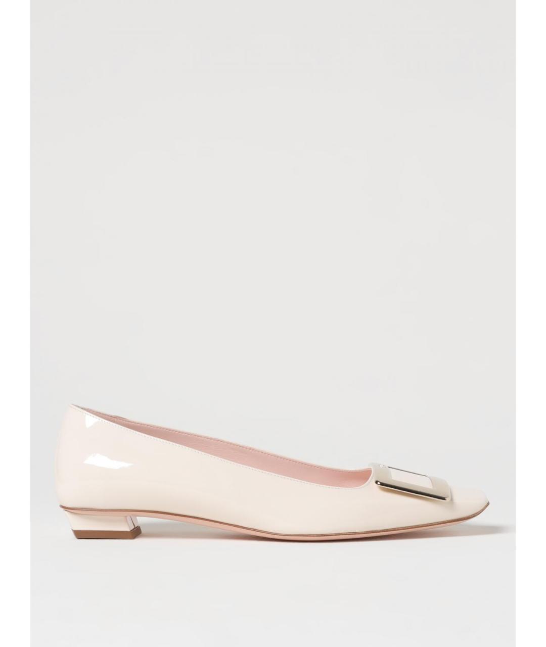 ROGER VIVIER Бежевые кожаные балетки, фото 5