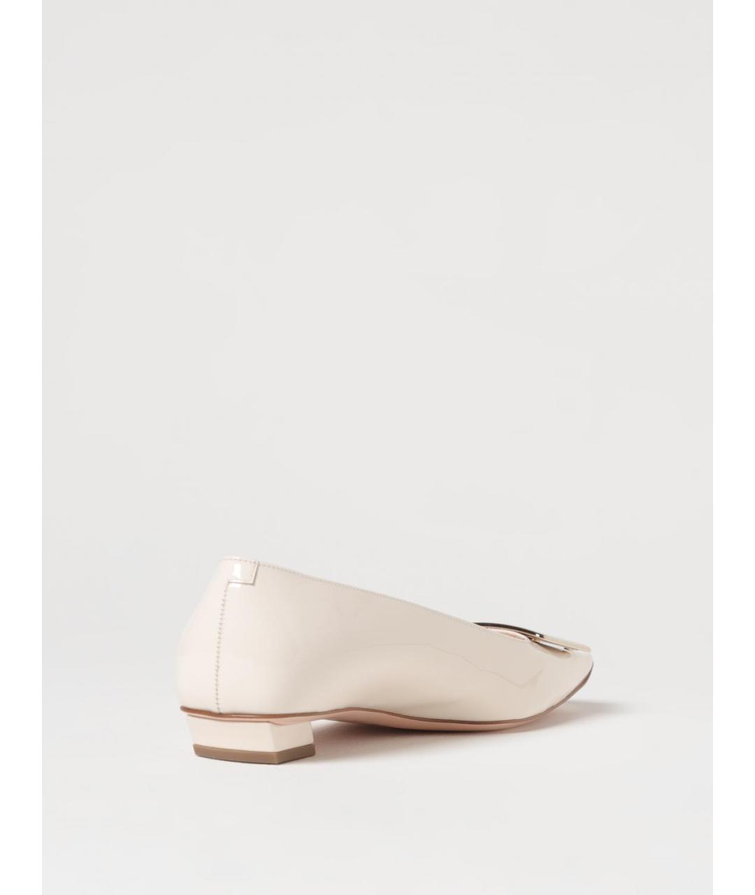 ROGER VIVIER Бежевые кожаные балетки, фото 3