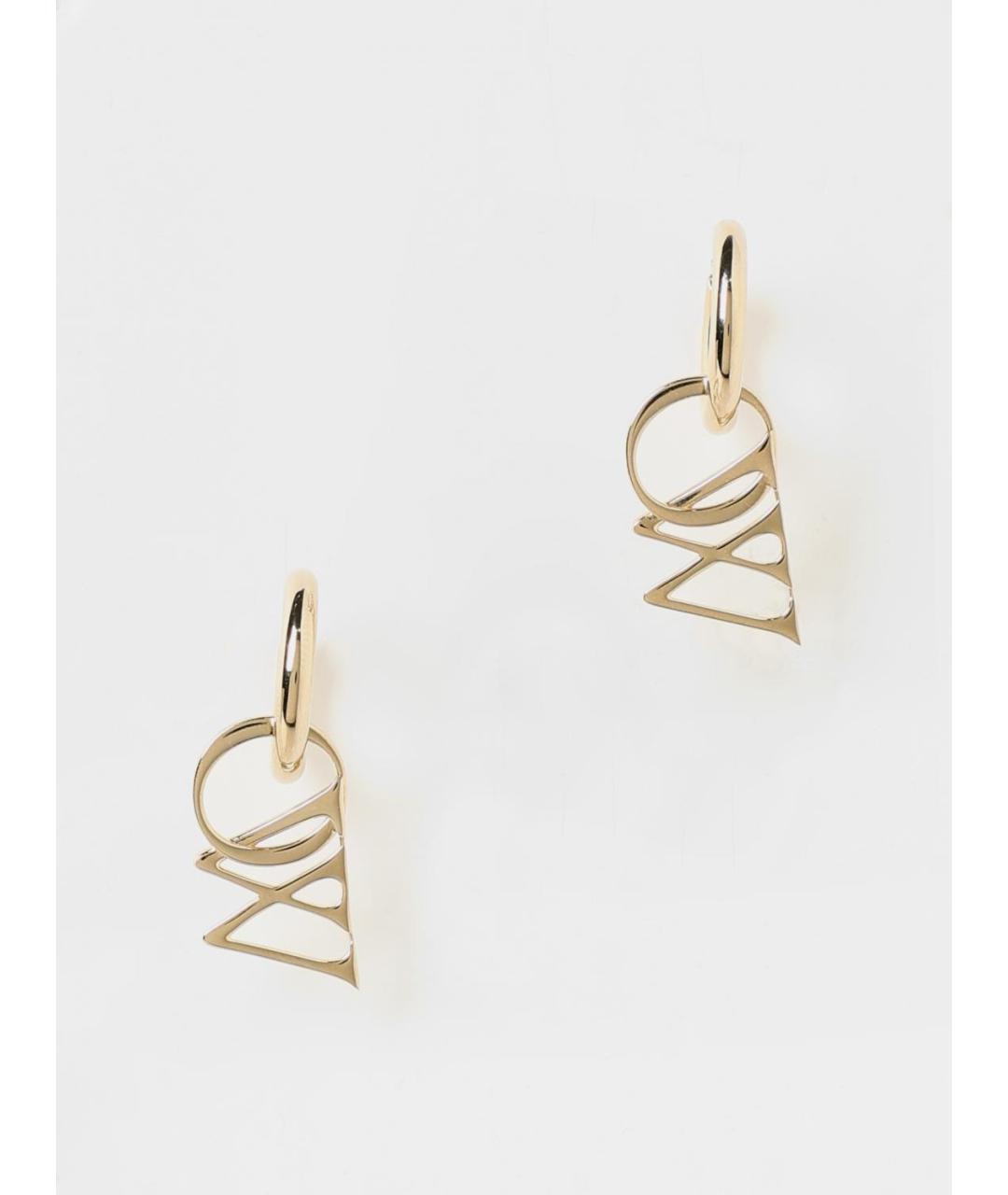 OFF-WHITE Золотые металлические серьги, фото 4
