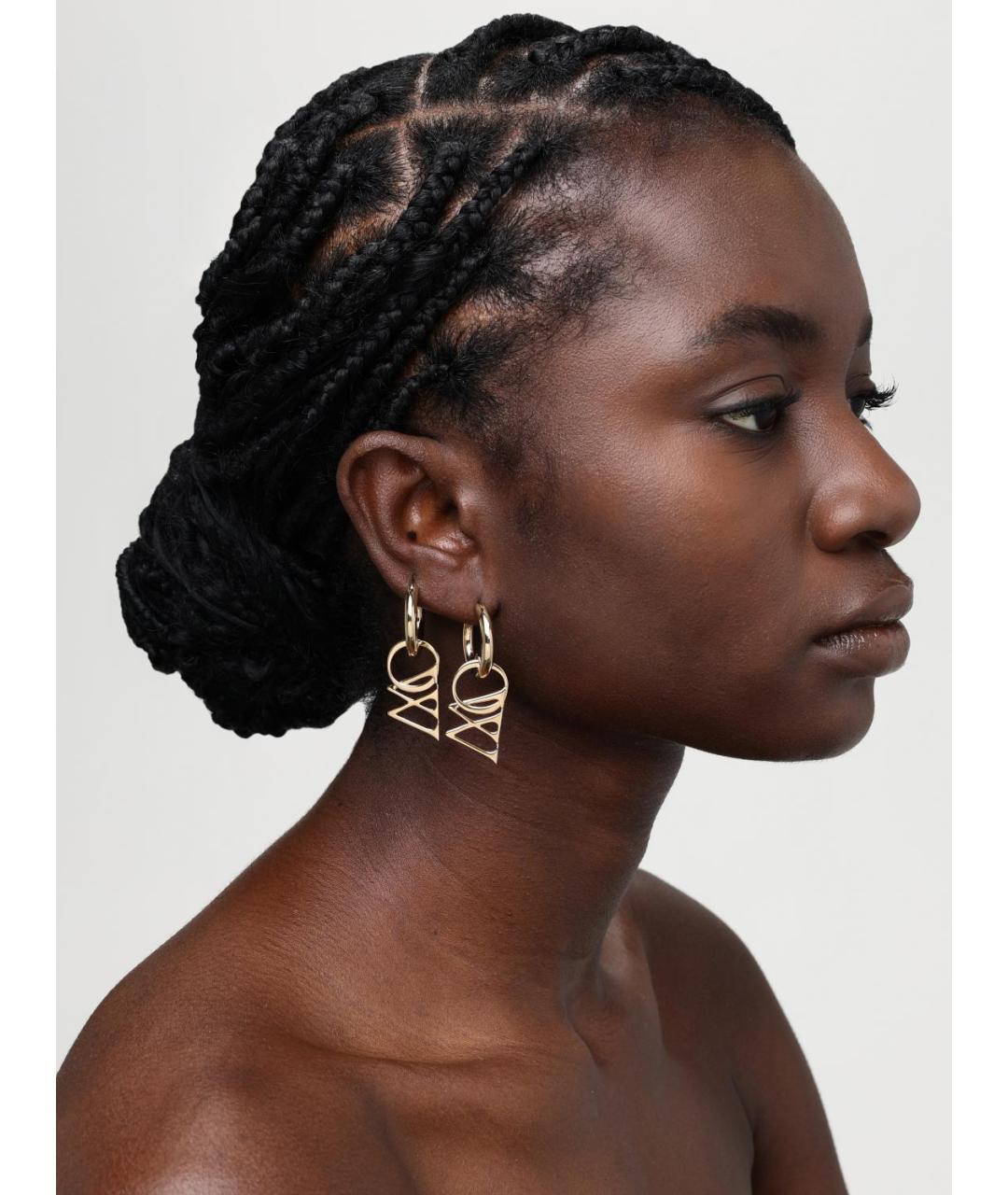 OFF-WHITE Золотые металлические серьги, фото 2