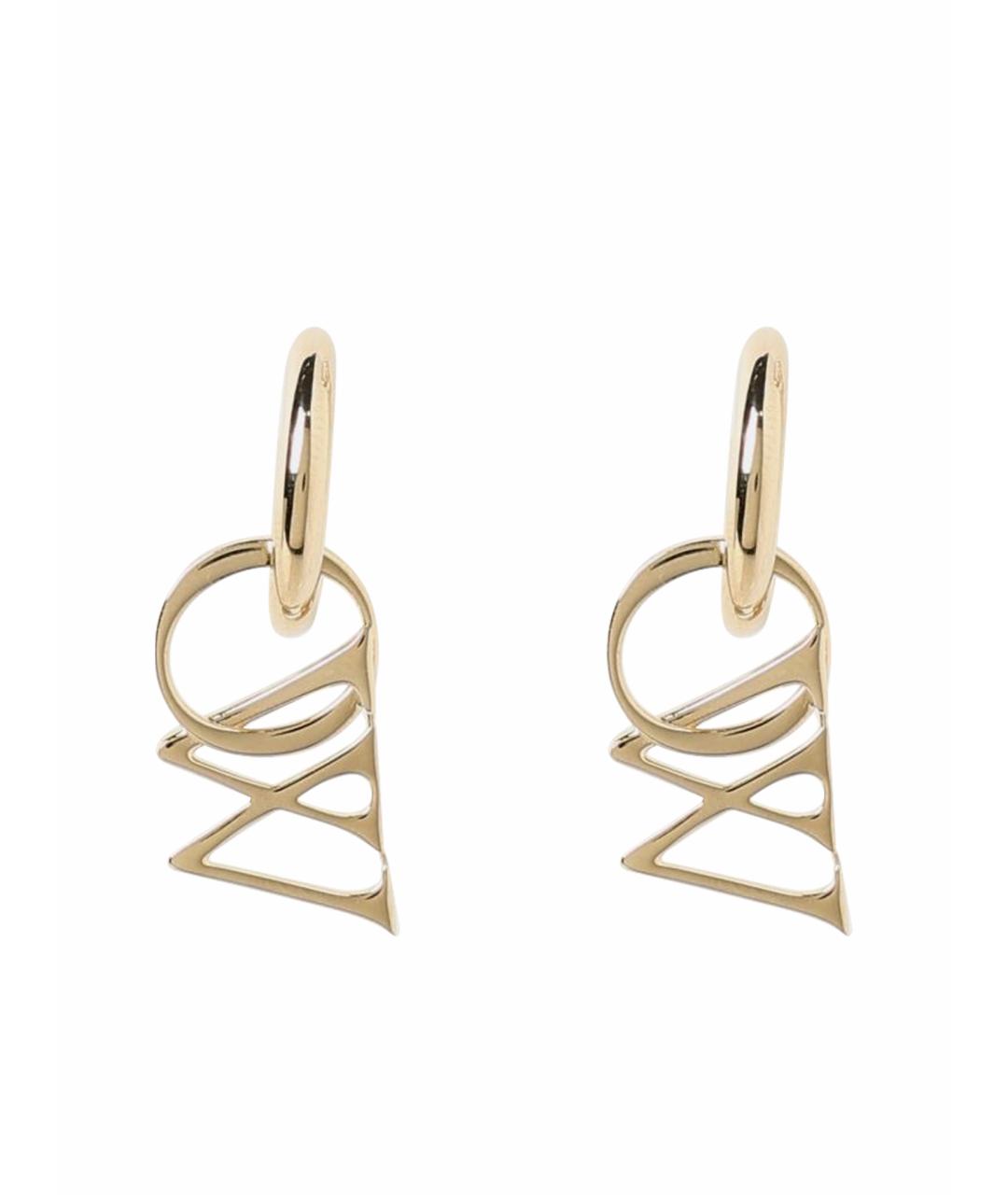 OFF-WHITE Золотые металлические серьги, фото 1