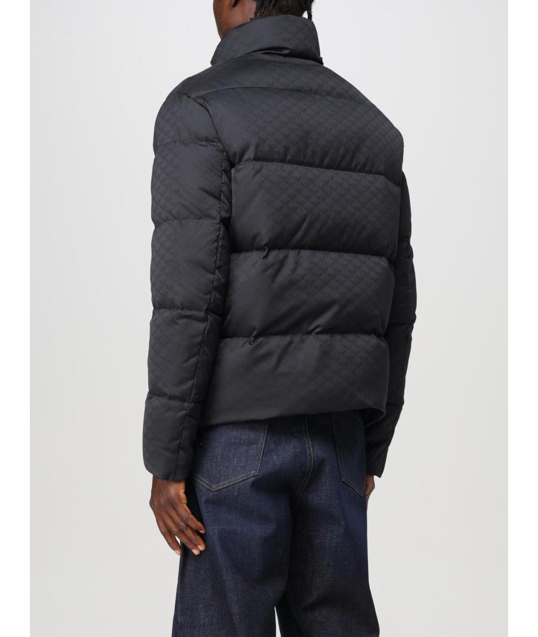 EMPORIO ARMANI Черный полиэстеровый пуховик, фото 2